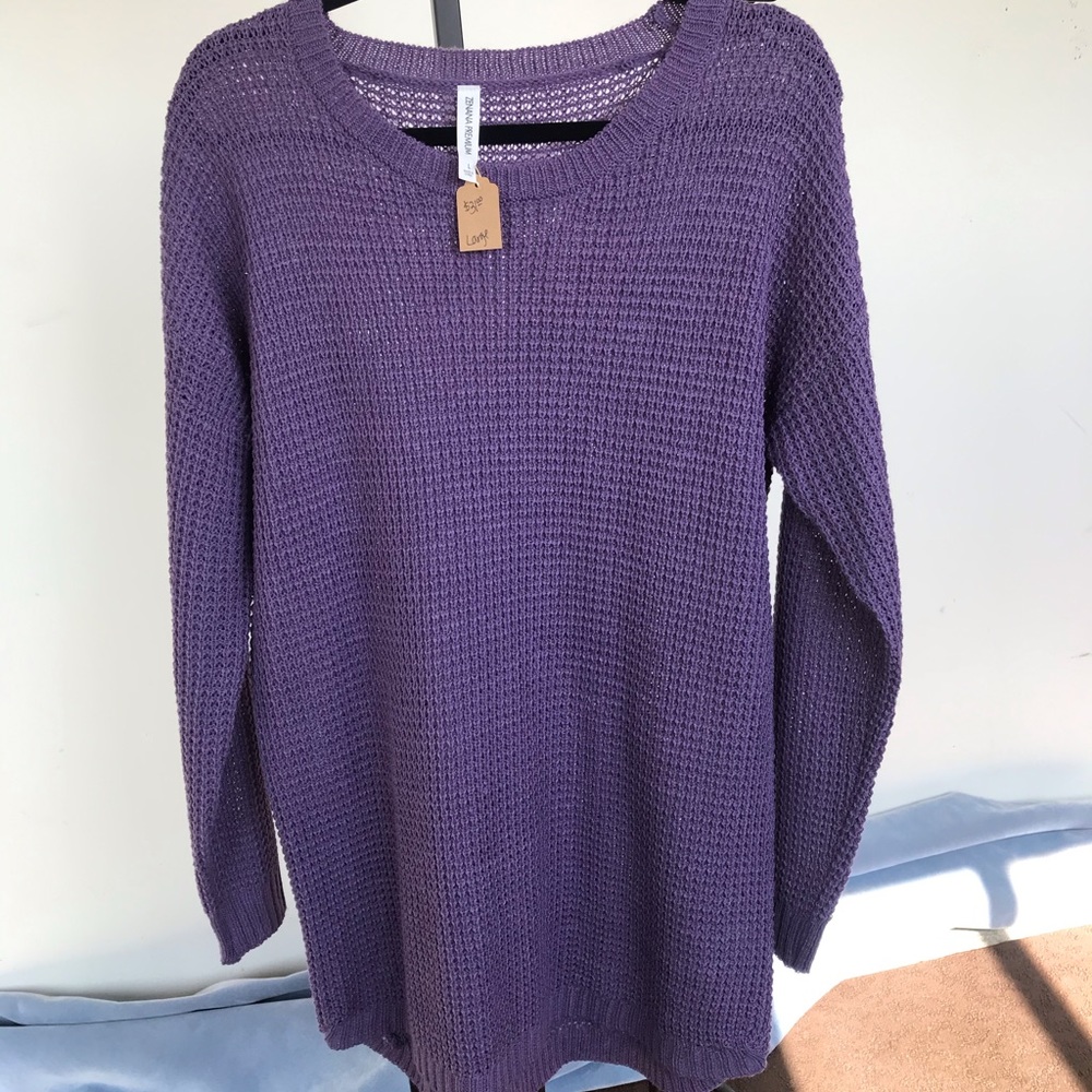 Zenana premium light purple sweater